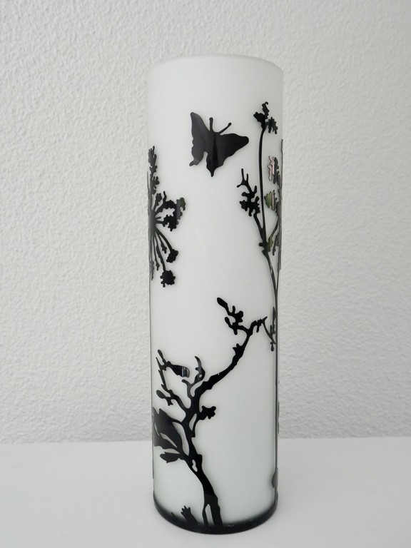 Grote Zwart witte in Cameo vaas kopen? Bied vanaf 35!