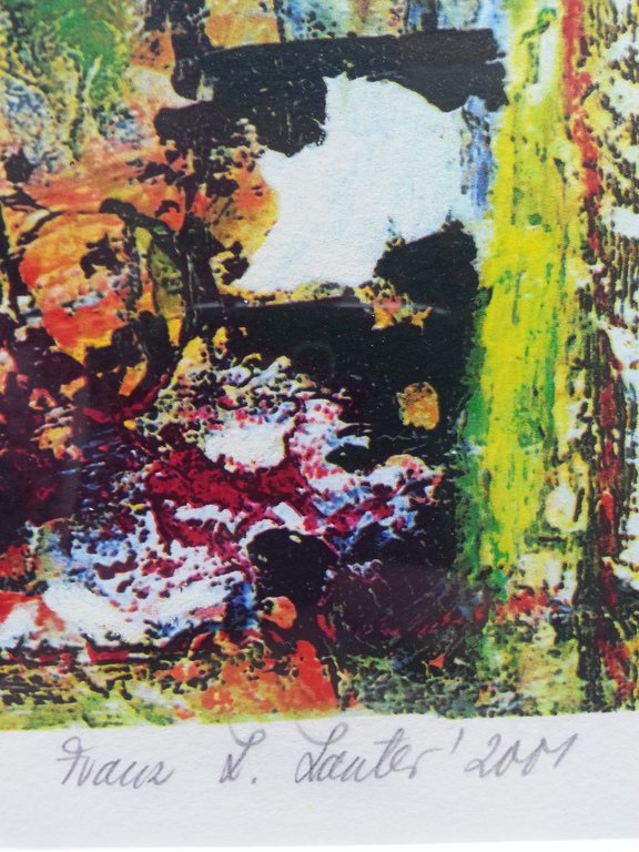 Franz Lauter, zeefdruk op papier in aluminium lijst kopen? Bied vanaf 40!