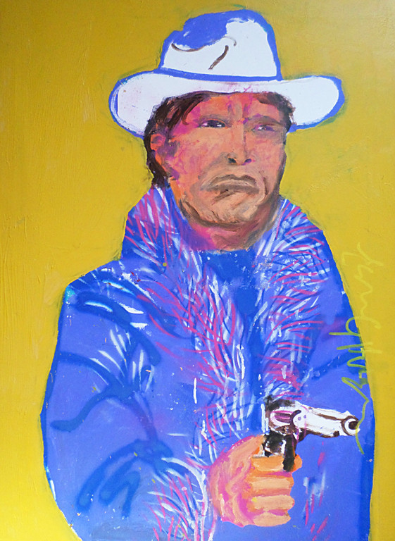 Espen Greger Hagen - Cowboy, acrylverf op doek (groot) verkocht voor € 275!