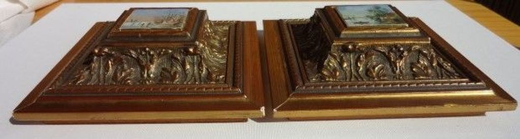 Two miniature paintings of a winter scene and a summer scene kopen? Bied vanaf 1!