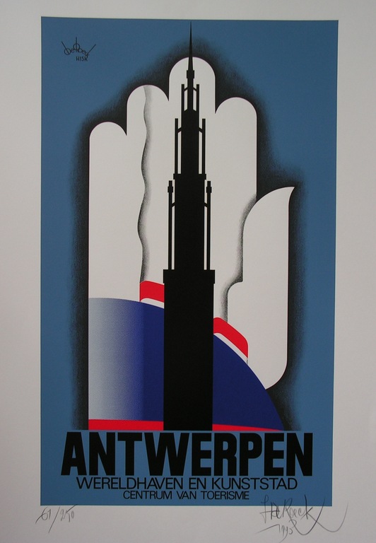 Lucien de Roeck - zeefdruk - Antwerpen, wereldhaven en kunststad kopen? Bied vanaf 75!