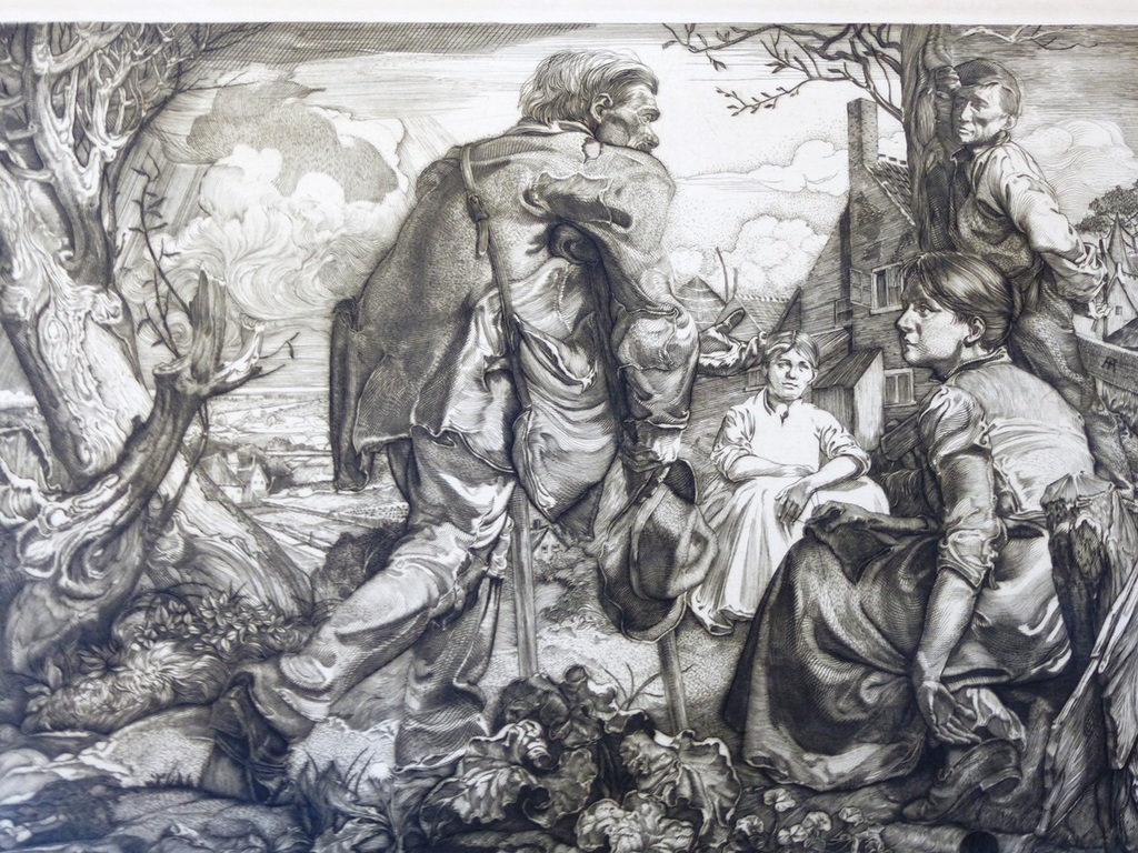 Johannes Aarts, kopergravure: De Bedelaar, handgesigneerd kopen? Bied vanaf 90!