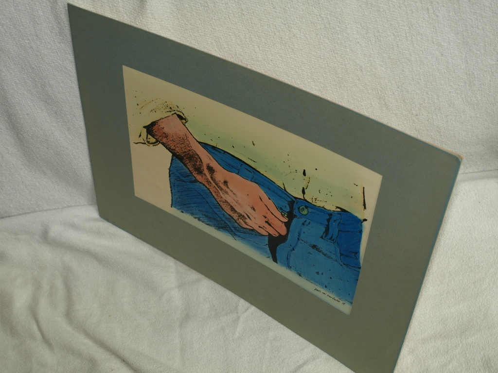 HANS VAN DEN BERG - Zeefdruk – Spijkerbroekrits – Gesigneerd - 1978 kopen? Bied vanaf 1!