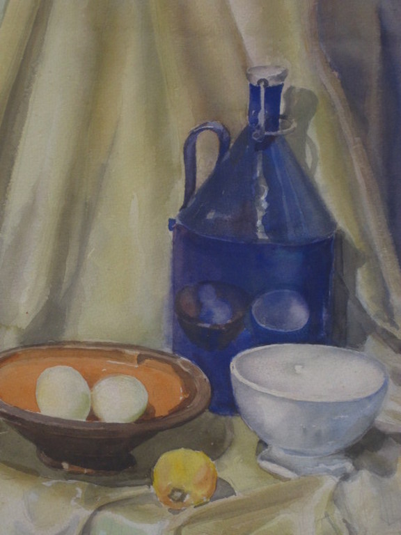 onduidelijk gesigneerd aquarel stilleven met eieren te dateren omstreeks 1930 kopen? Bied vanaf 1!