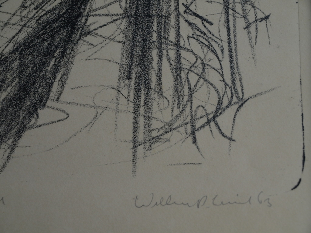 William D. Kuik / Dirkje Kuik : Litho, ‘Villon’ - ingelijst – 1963 kopen? Bied vanaf 75!