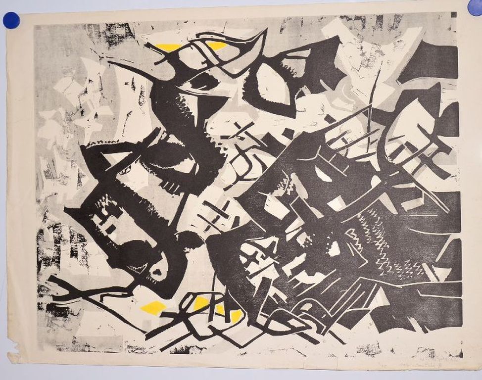 Conrad Westphal: Kleuren Linosnede uit 1956 kopen? Bied vanaf 50!