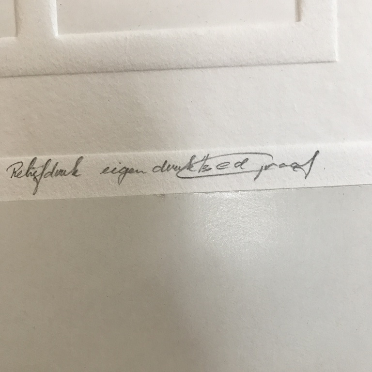 EEF DE GRAAF  relief blinddruk kopen? Bied vanaf 1!