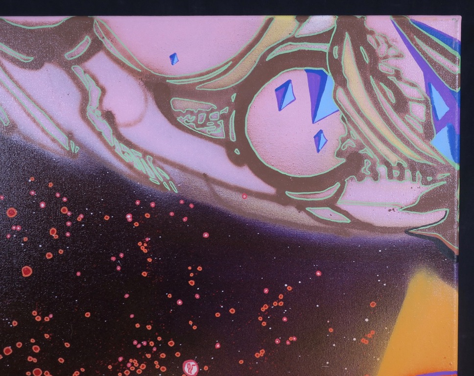 KOOR: Spray paint op doek, Waterworlds I (groot) kopen? Bied vanaf 400!