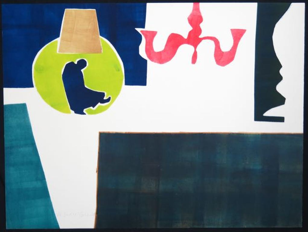 Judith Stolker: Sjabloondruk, kroonluchter en man bij lamplicht kopen? Bied vanaf 1!