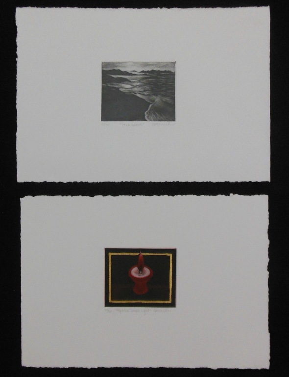 Nan Mulder: Lot met 2x mezzotint, Nepalese temple light kopen? Bied vanaf 1!