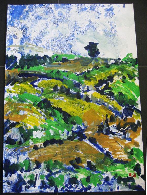 Origineel werk op karton.Gemengde techniek kopen? Bied vanaf 50!