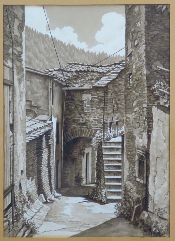 Jan Ph. A. de Vries: Aquarel, St. Etienne Vallee Francaise kopen? Bied vanaf 1!