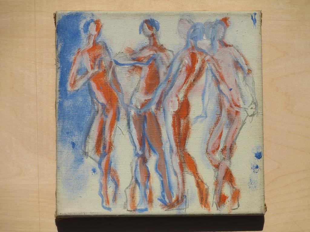 Onbekend, Naakte danseressen, olieverf op doek kopen? Bied vanaf 1!
