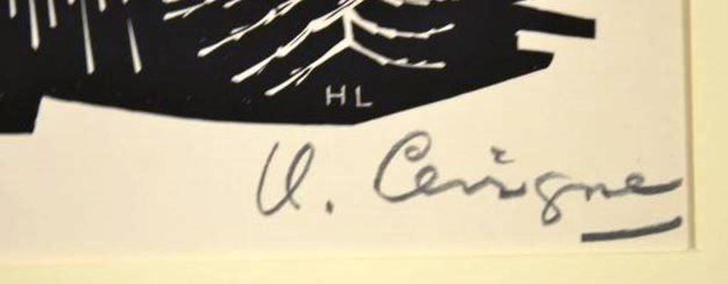 Hubert Levigne: Lino/Houtsnede, Zonnestralen in de tuin kopen? Bied vanaf 1!