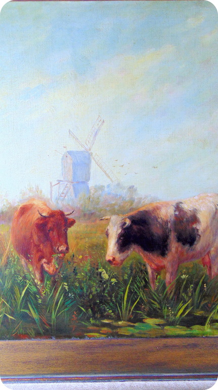 Koeien in polderlandschap, gesigneerd Willem 19?8, olieverf op doek. kopen? Bied vanaf 150!