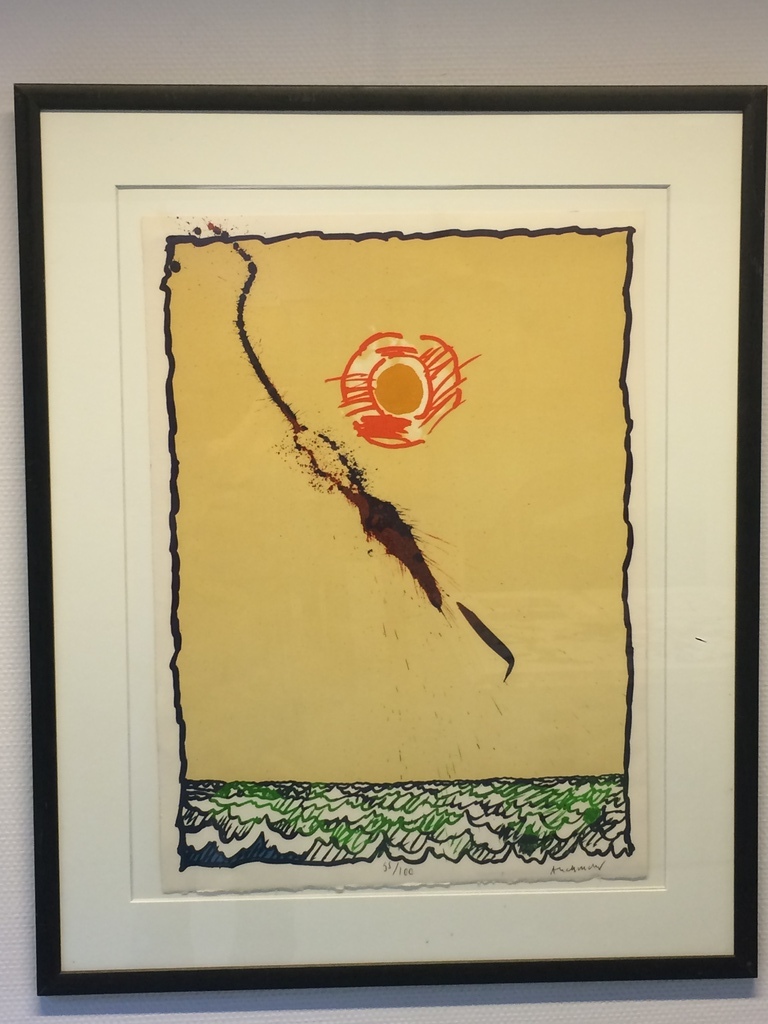 Pierre Alechinsky, lithografie' le soleil', gesigneerd en genummerd 95/100 verkocht voor € 595!