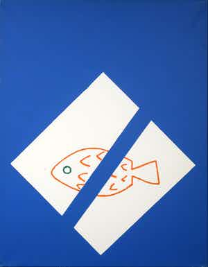 Michiel Molenaar - Michiel Paravas: Acryl op doek, Zonder titel verkocht voor € 50!