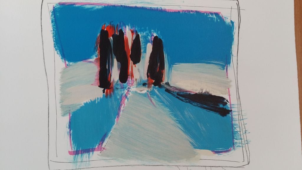 Victor Hasch, Kleurenlitho, Les Pins kopen? Bied vanaf 1!