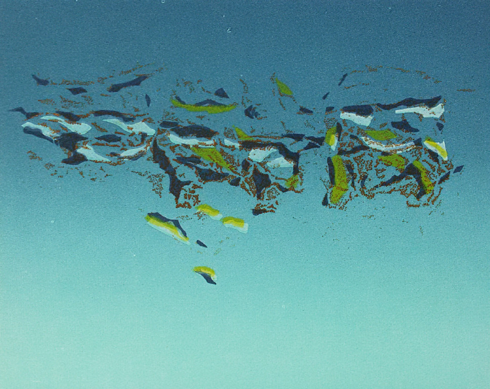 Nono Reinhold - Abstracte compositie, aquatint ets verkocht voor € 40!