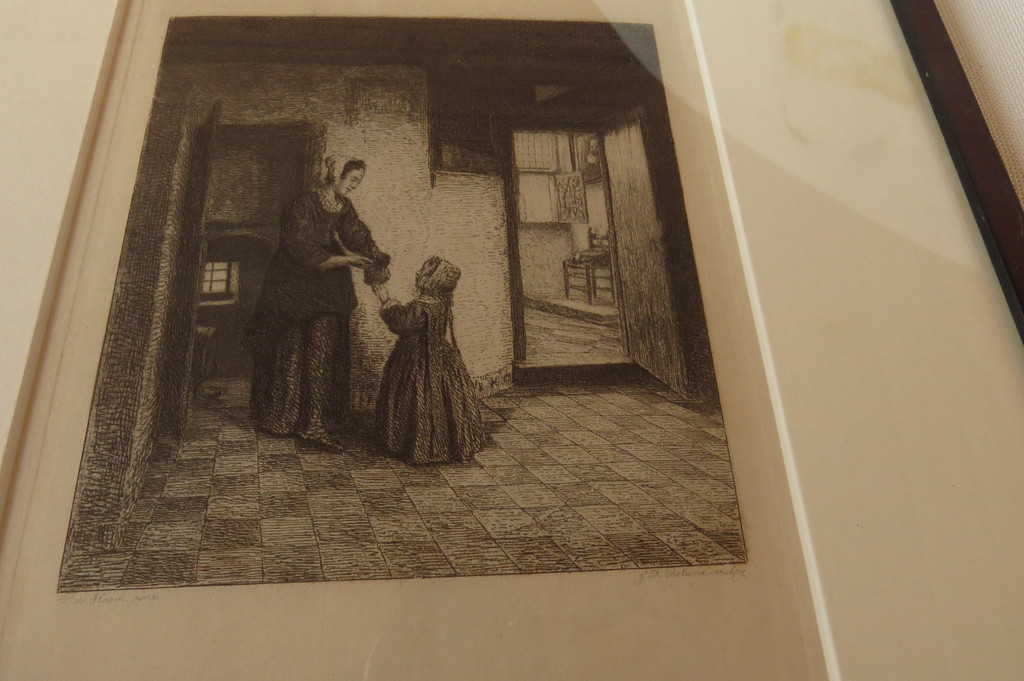 J.A Boland (1838-1922) ets naar schilderij van Pieter de Hoogh. kopen? Bied vanaf 10!