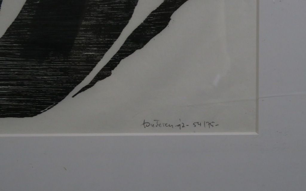 Jef Diederen: Houtsnede, Het lot van murs - Ingelijst kopen? Bied vanaf 40!