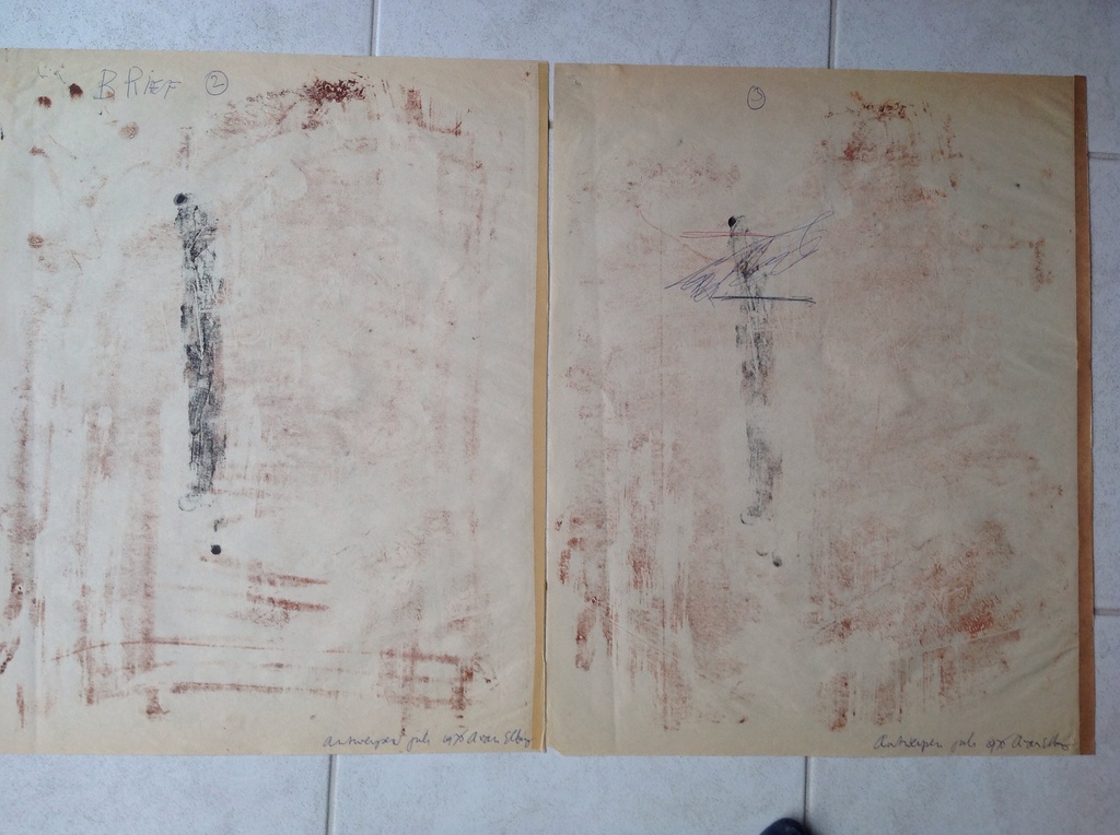 Elburg van : verf op papier , drieluik afdruk , Kracht 1976 kopen? Bied vanaf 1!