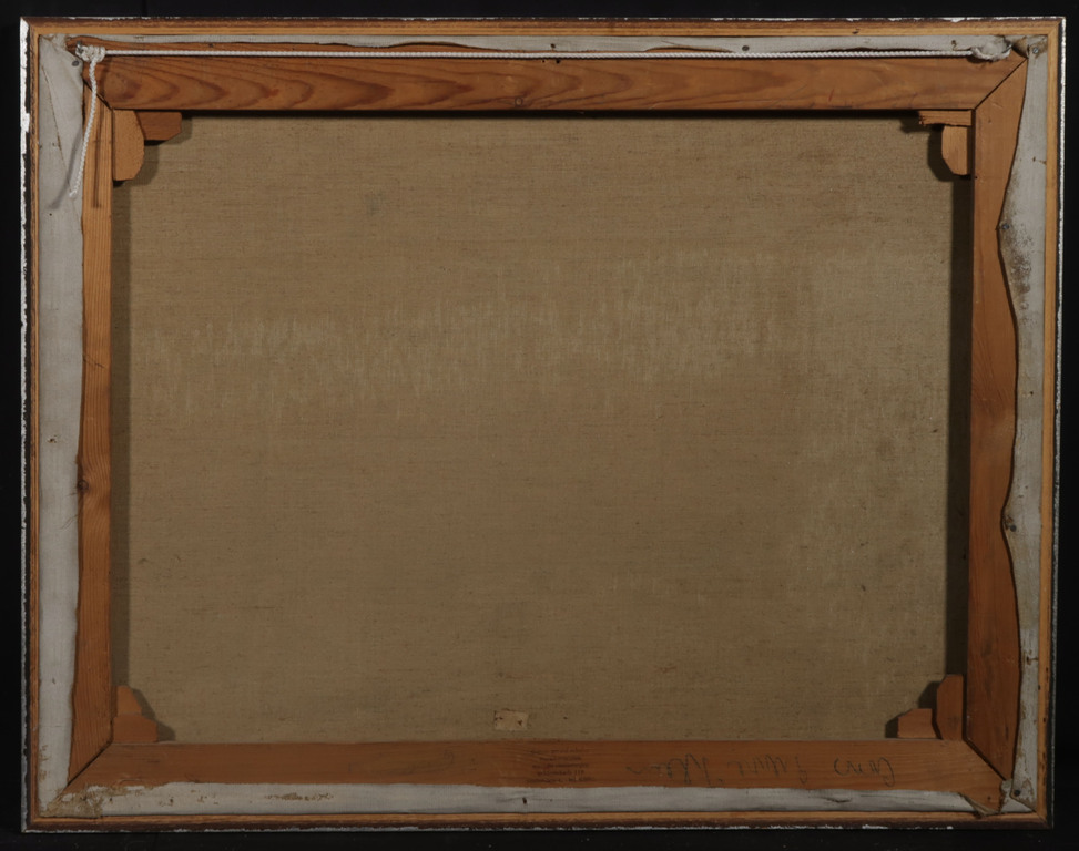 Albert Saverys: Olieverf op doek, Besneeuwd weiland - Ingelijst kopen? Bied vanaf 900!