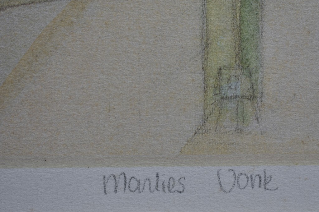 Marlies Vonk ( 1955 ) Litho, dame in nieuw ondergoed kopen? Bied vanaf 1!