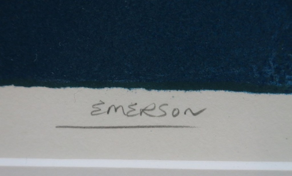 Emerson: Zeefdruk, Abstracte Compositie 2 -Ingelijst kopen? Bied vanaf 35!