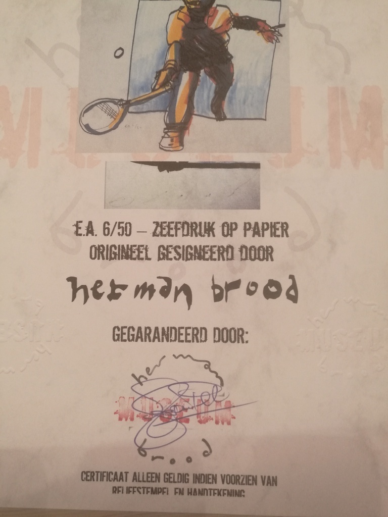 Herman brood zeefdruk op papier NOU IS 't UIT kopen? Bied vanaf 450!