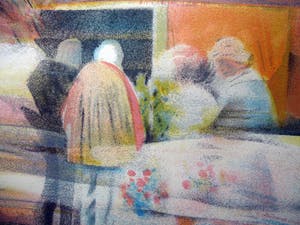 John Verberk - 'De markt' -lithografie 1978- kopen? Bied vanaf 10!