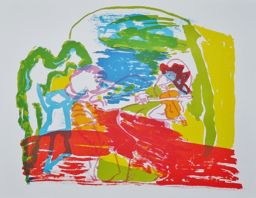 Pieter Defesche, kleurenlitho, zonder titel, 1998, oplage 100 stuks  kopen? Bied vanaf 50!