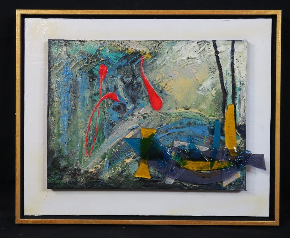 Franca Muller Jabusch: Gemengde techniek op doek, Sailing II - Ingelijst kopen? Bied vanaf 100!