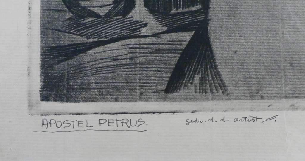 Herman Bieling - Houtsnede - Apostel Petrus - 1928 kopen? Bied vanaf 75!