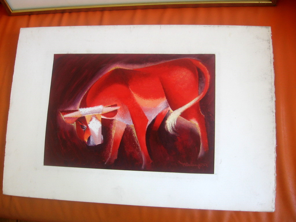 Stilering - rode Koe - J.B. Wiebenga 1905-1987 verkocht voor € 160!