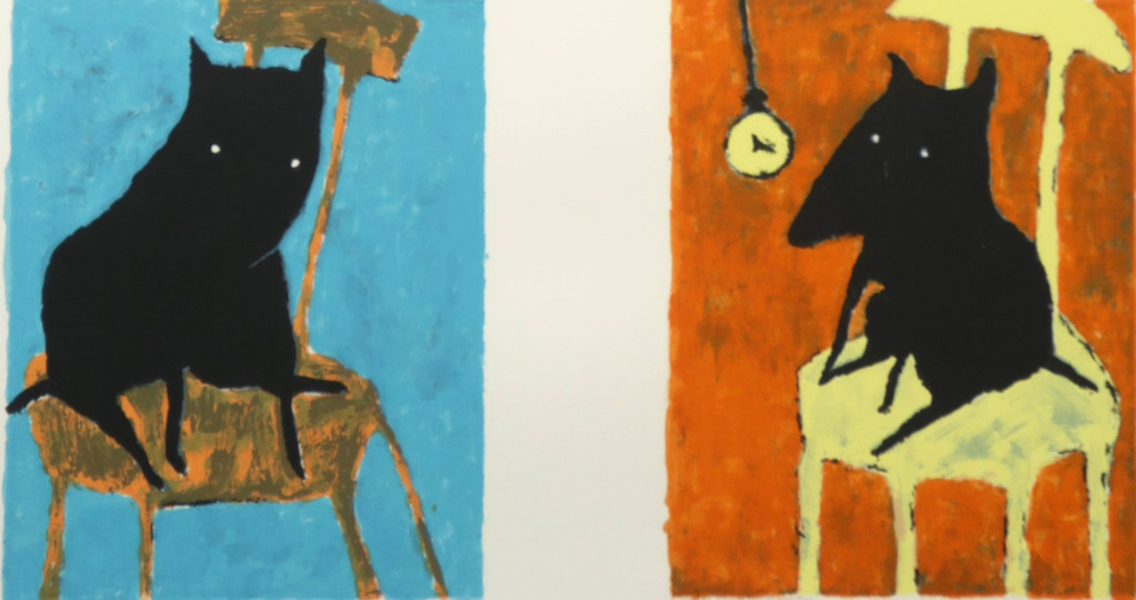 Peter Bastiaanssen: Zeefdruk, Blue Cat / Dog kopen? Bied vanaf 1!