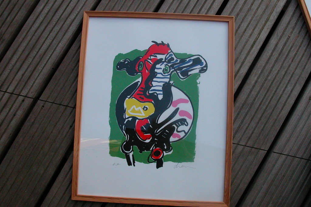 Peter Diem, 2 gesigneerde zeefdrukken koeien kopen? Bied vanaf 1!