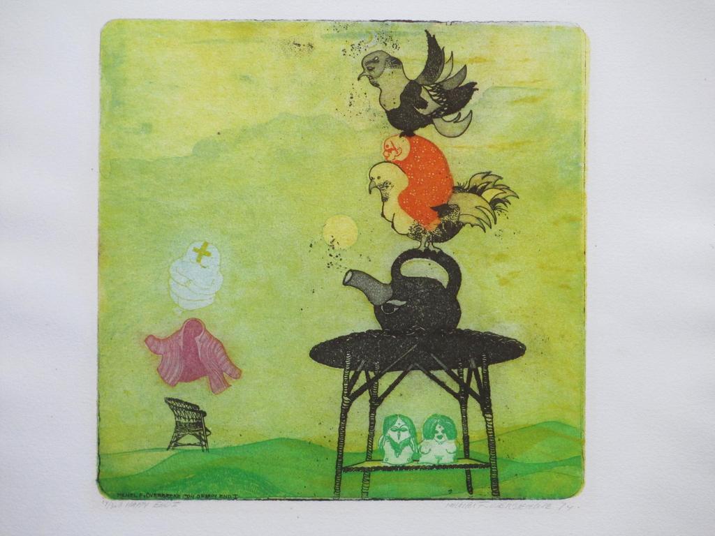 Michel van Overbeeke, Happy End I, Kleurets 1974 verkocht voor € 75!