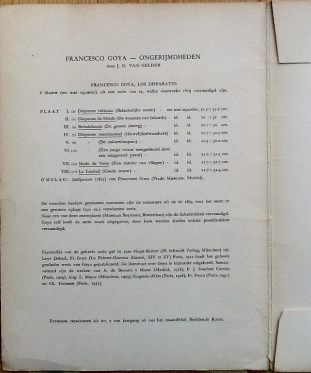 Francesco Goya_ Ongerijmdheden 1939 vintage Portfolio kopen? Bied vanaf 15!