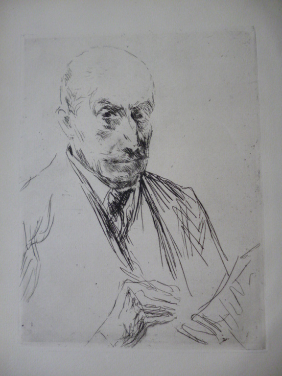 Max Liebermann - ets - Zelfportret kopen? Bied vanaf 40!