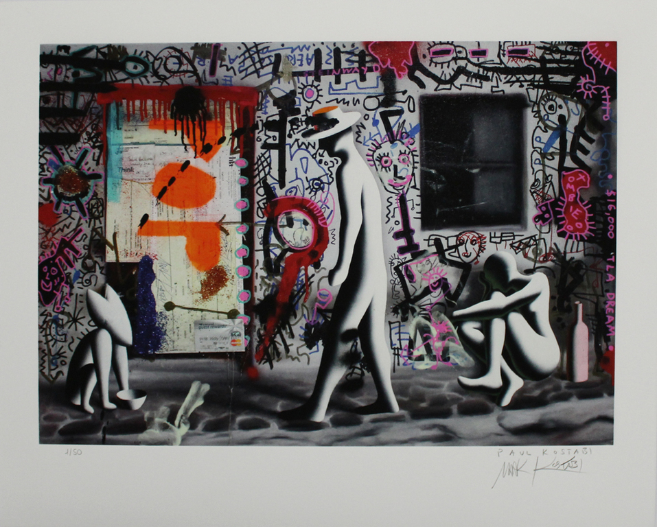 Paul en Mark Kostabi -  handgesigneerd giclee  kopen? Bied vanaf 245!