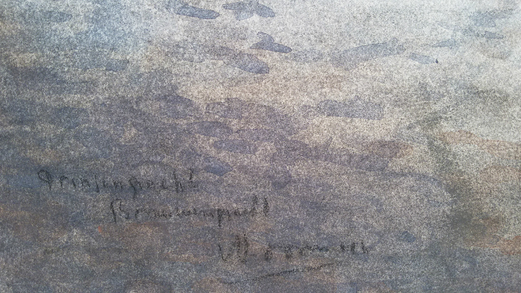 Prinsengracht met Westertoren, gemengde techniek op papier (ingelijst) kopen? Bied vanaf 1!
