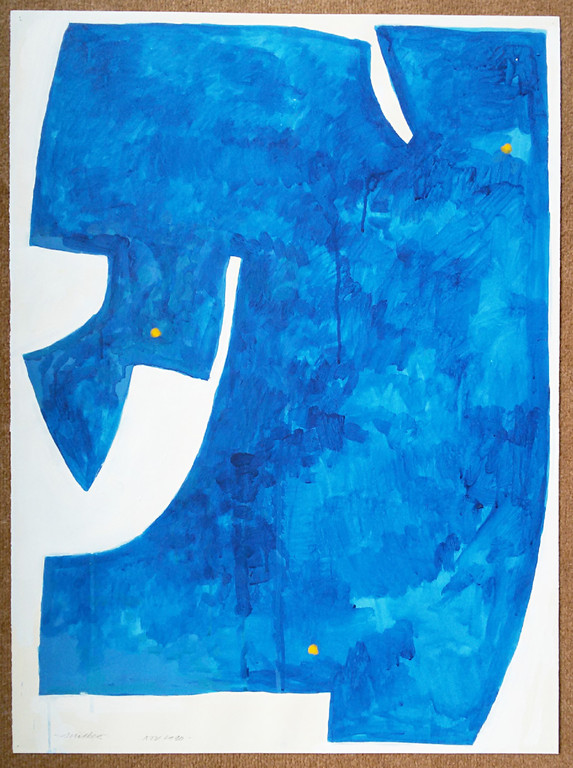 Willem Snitker - Big Blue, gouache kopen? Bied vanaf 50!