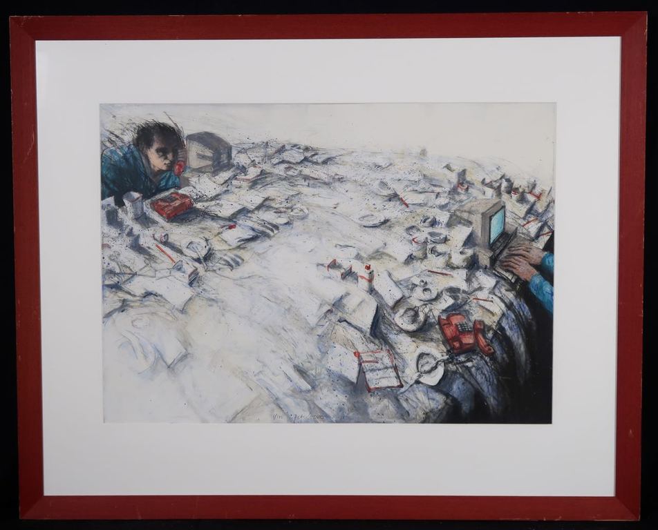 Peter Wever: Ets, Zonder titel - Ingelijst kopen? Bied vanaf 20!