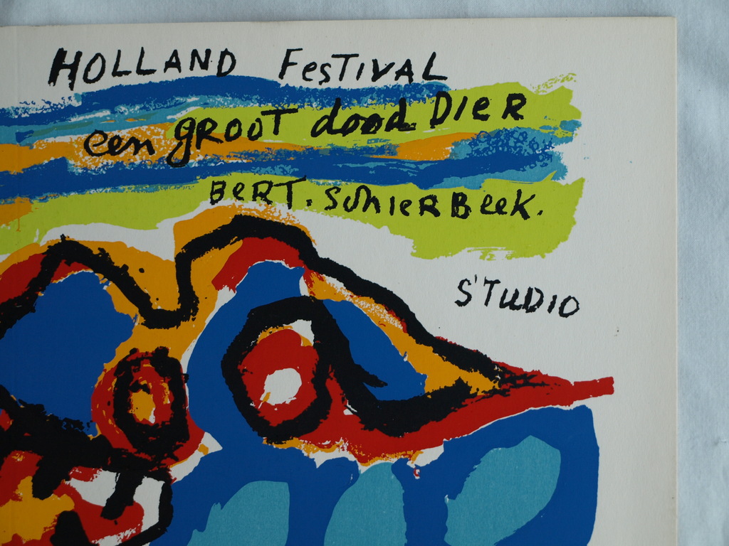 Karel Appel : Zeefdruk , Een groot dood dier – Holland Festival 1963  kopen? Bied vanaf 50!