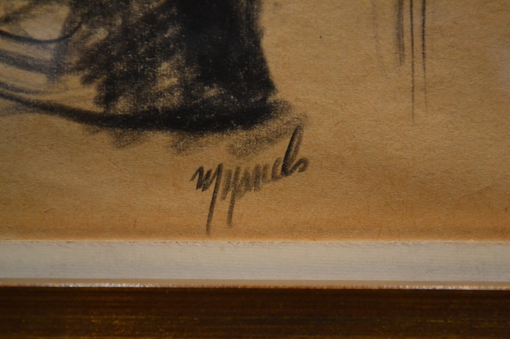 Maurice Mareels: houtskoolschets, vrouw boven een vuur kopen? Bied vanaf 1!