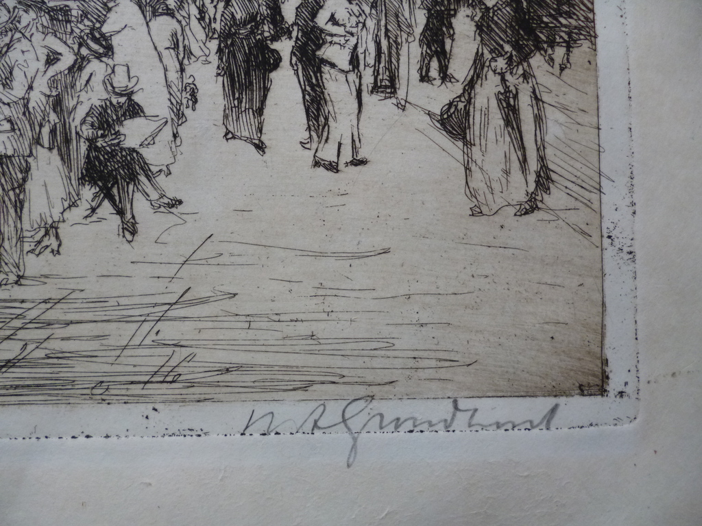 Willem Adrianus Grondhout - ets - Boekenstalletjes langs de Seine kopen? Bied vanaf 30!