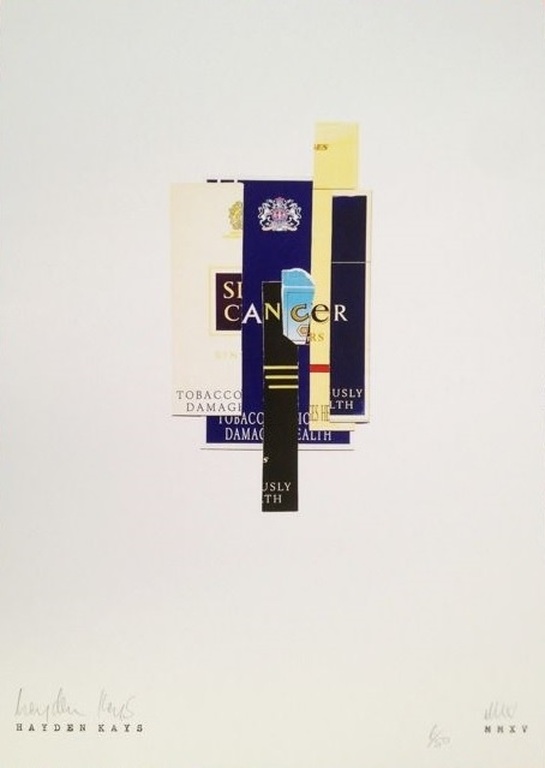 Hayden Kays - Smoking Joker Joking Smoker - zeldzame handgesigneerde lithografie verkocht voor € 150!