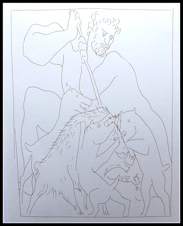 Pablo Picasso - litho uit Les Metamorphoses - Meleagre tue le Sanglier kopen? Bied vanaf 1!