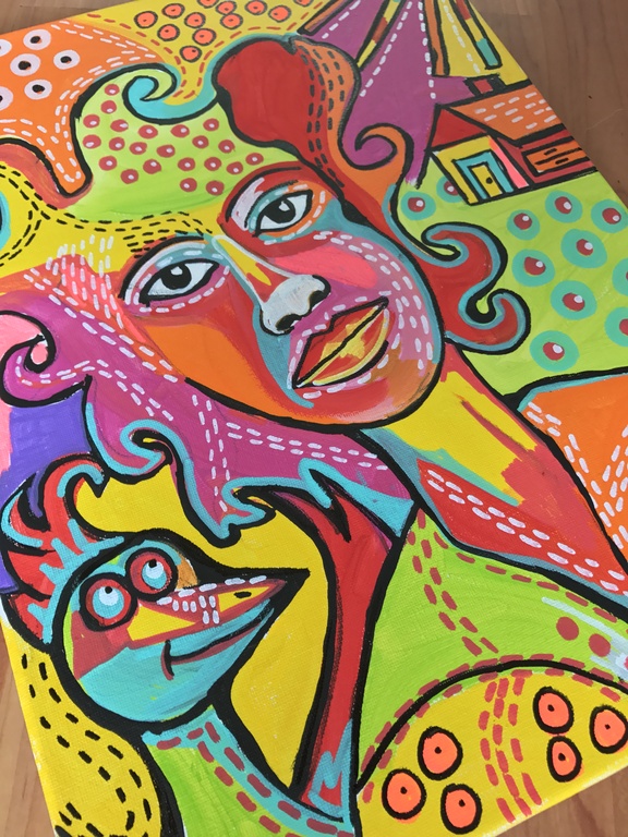 Zippora Meijer, Thinking About You, Acryl en Acrylstift op Canvas 30x40cm  kopen? Bied vanaf 1!